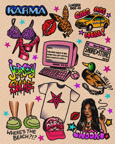 2026 tattoo trends nostalgic tattoos jersey shore flash sheet